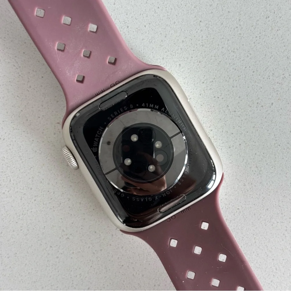 38/40/41 MM mauve purple/brown woven Apple Watch silicone band